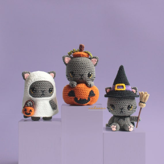 PDF パターン |ハロウィンオバケネコのあみぐるみ - Etsy 日本