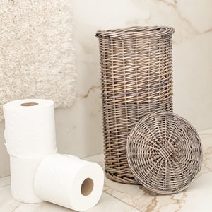 Wicker Toilet Roll Holder/Basket