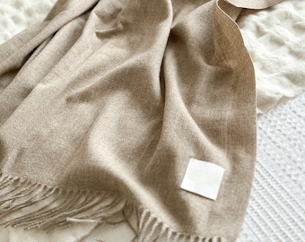 Decorative Brown Cashmere Throw