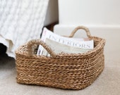 Seagrass Storage Basket With Handles - 3 Sizes Available