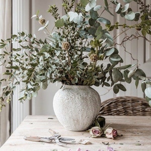 Grey Crackled Ceramic Vase