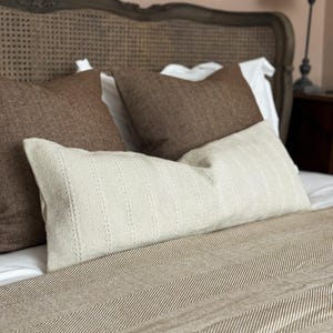 Indien Creme Streifen Nackenkissen 80x30