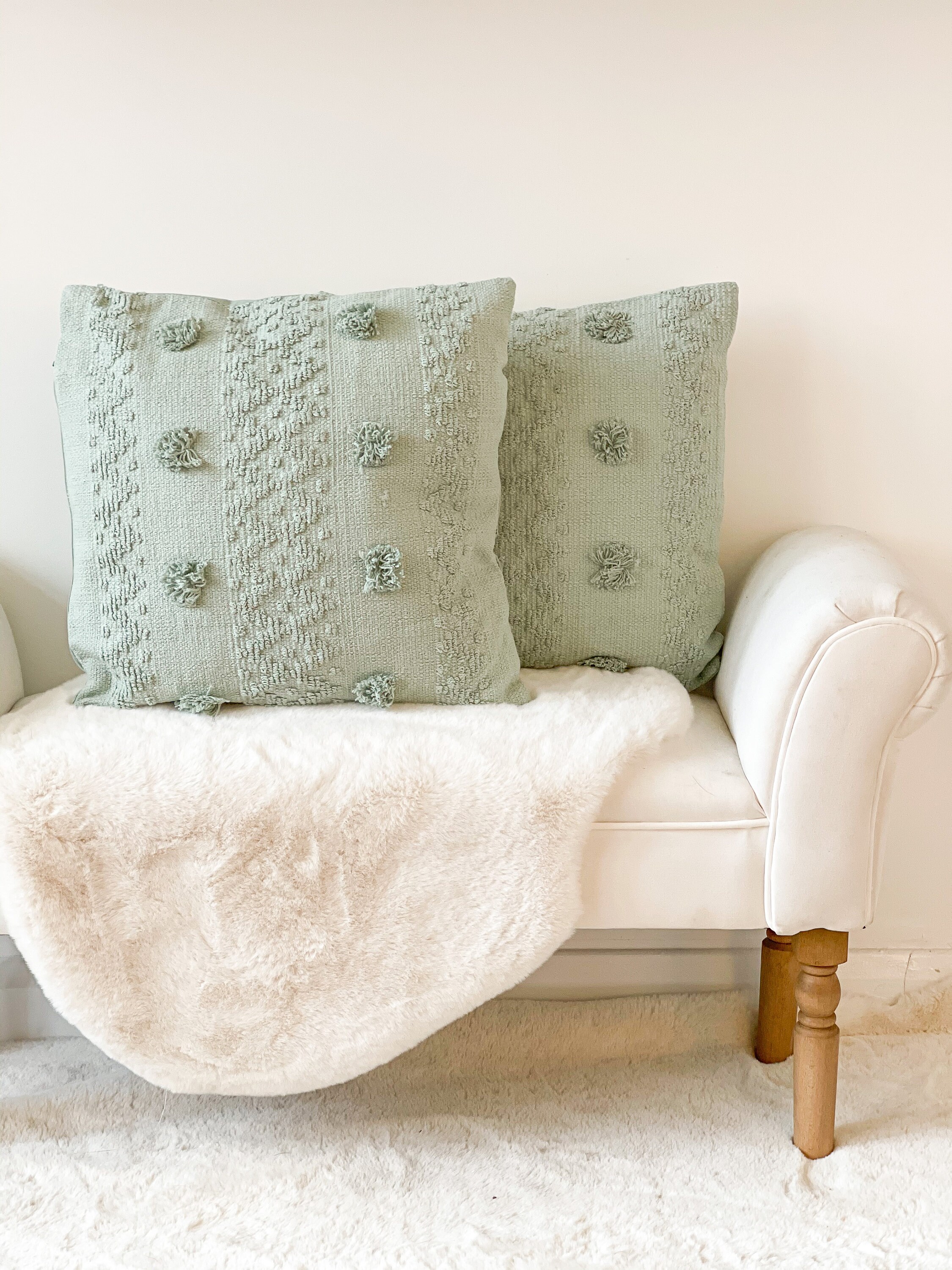 Sage green tufted cushions 40x40cm & 50x30cm cushion pad Etsy