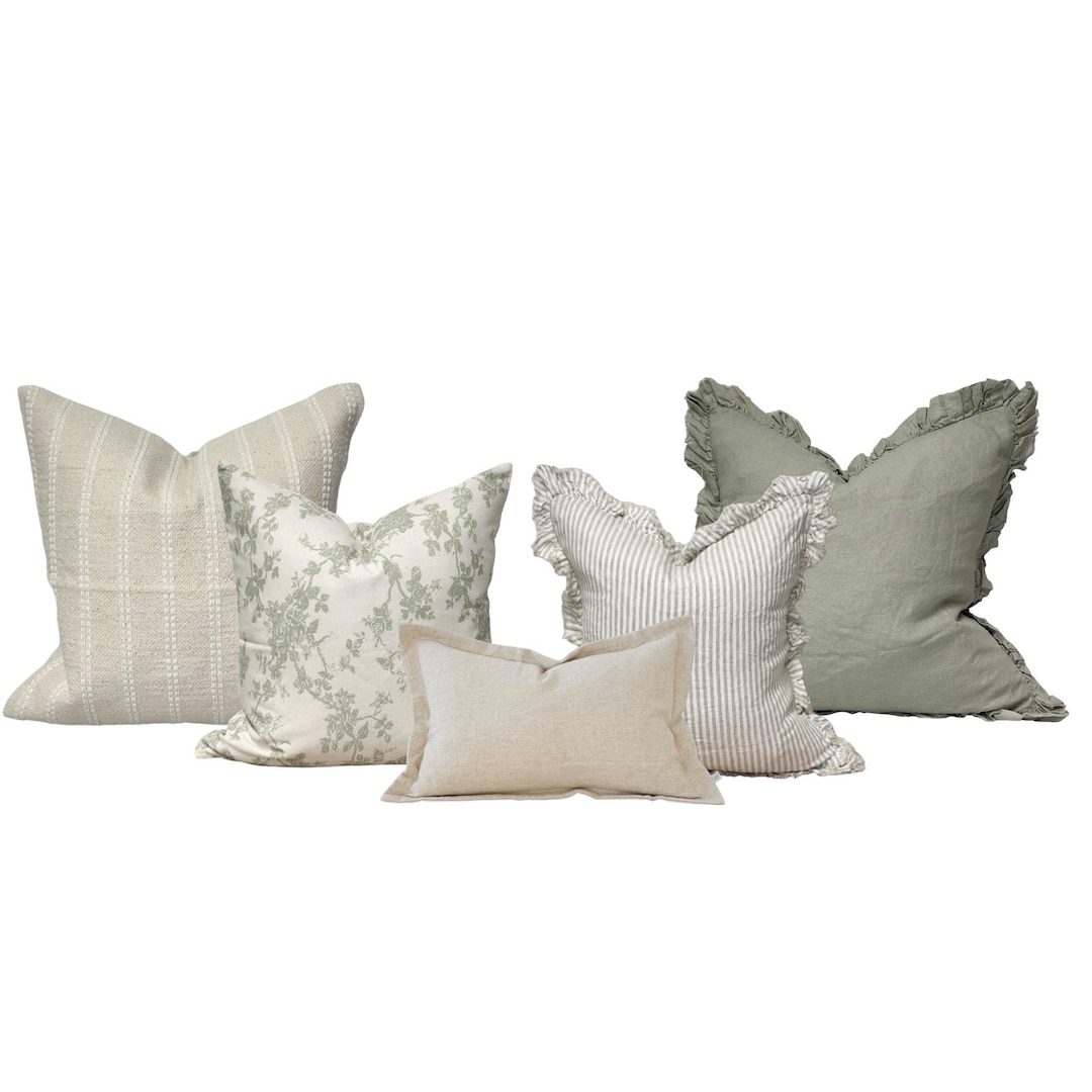 Sage Green Cushion Combination - Cushion Set - Etsy