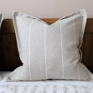 Freya Beige Cushion With Duck Feather Inner - 3 sizes