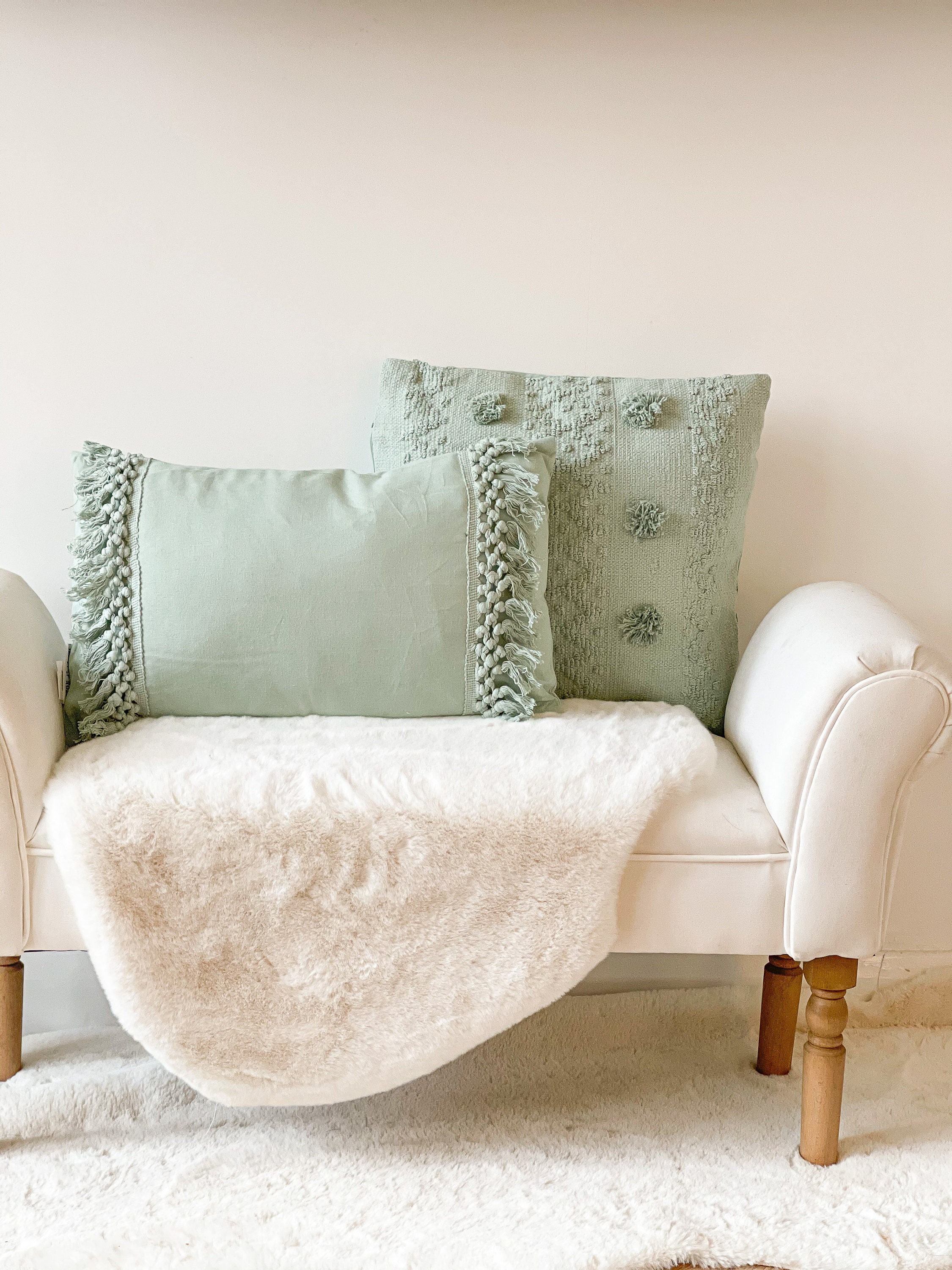 Sage green tufted cushions 40x40cm & 50x30cm cushion pad Etsy