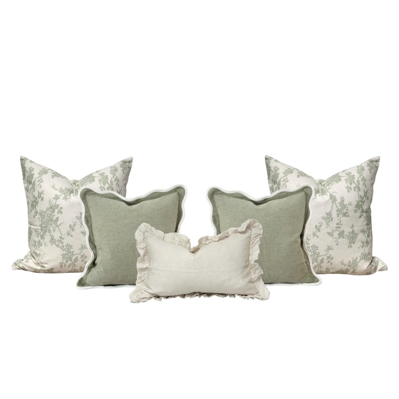 Chloe Sage Green Cushion Combination - Cushion Set