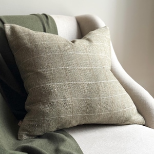 Betty Olive Green Tweed Cushion, Olive Green Cushion, Tweed Cushion, Country Cushions, Sofa Cushion, Bed Cushions, Multiple Sizes