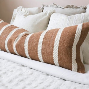 India Rust Stripe Cushion 80×30