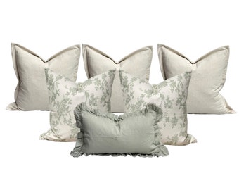 Natural Sage Green Cushion Combination 2