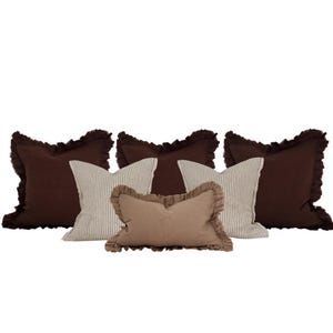 The Large Dark Brown Cushion Combination - Cushion Set