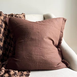Esmee Dark Brown Linen Cushion - 3 sizes