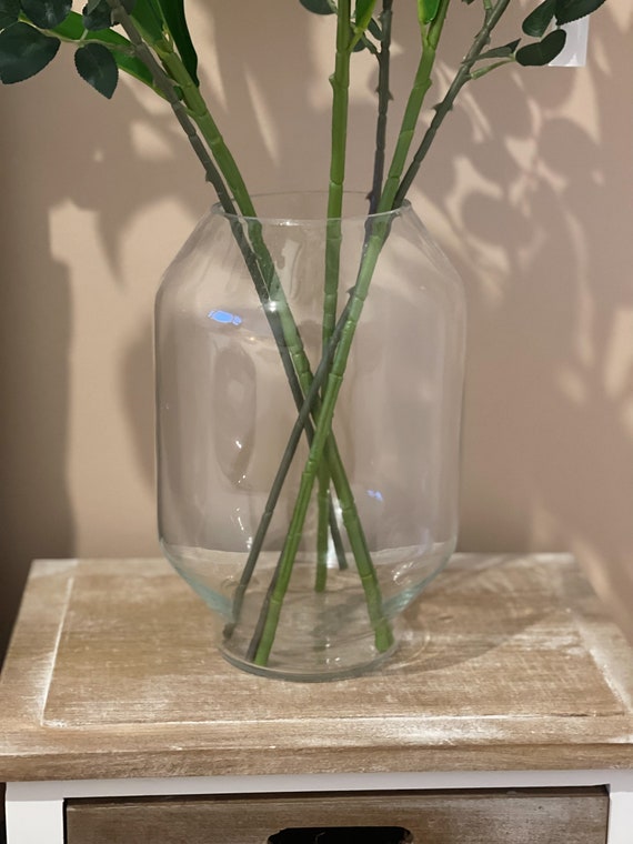 Extra Large Glass Hurricane Vase Large Flower Vase Large Etsy UK