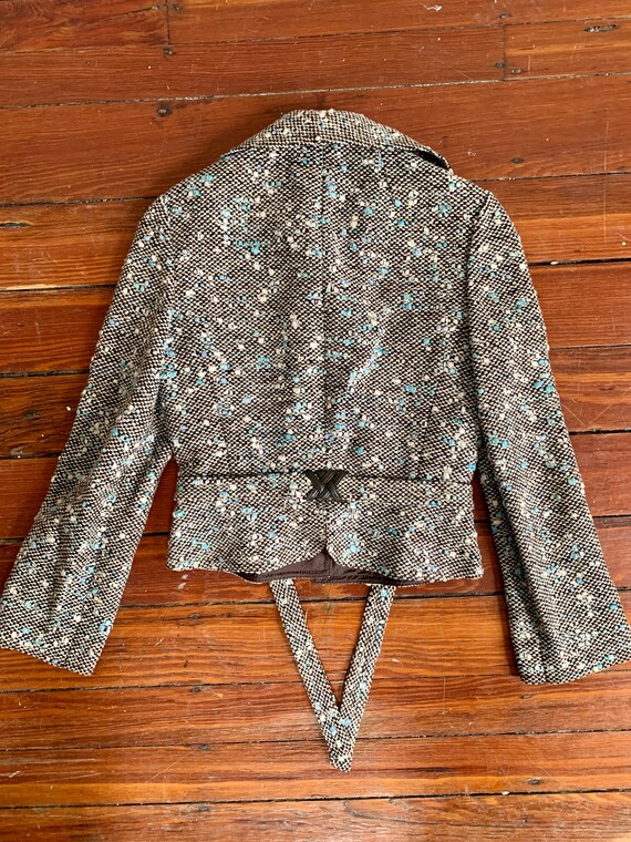 Vintage Cropped Louis Feraud Tweed Jacket - image 4