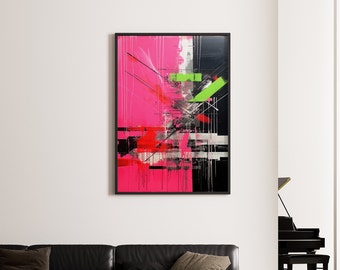 Abstract Graffiti Printable Poster, Street Art Poster Gift, Modern Urban Art Print, Dorm Room Decor, Trendy Apartment, Digital Download