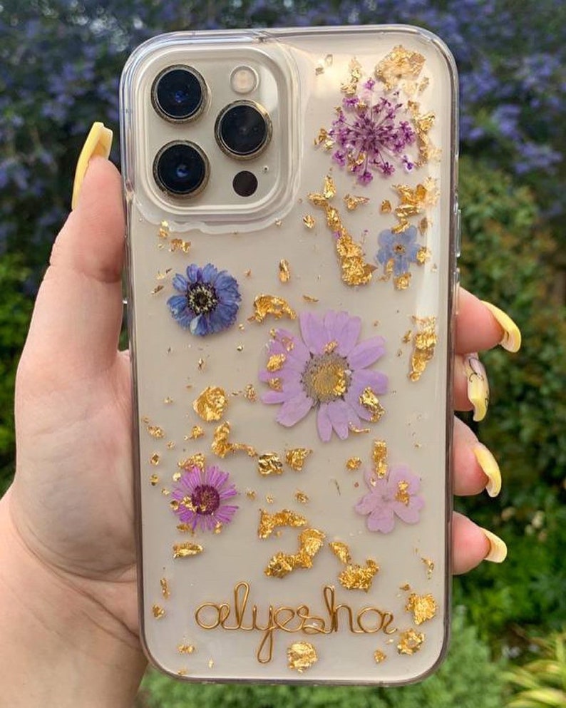 Floral Resin Phone Case Floral Phone Case Resin Phone Case Etsy