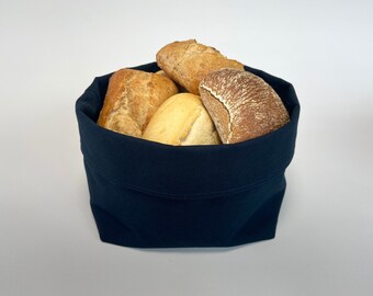 Brotkorb Utensilo aus Baumwollcanvas in dunkelblau / navy