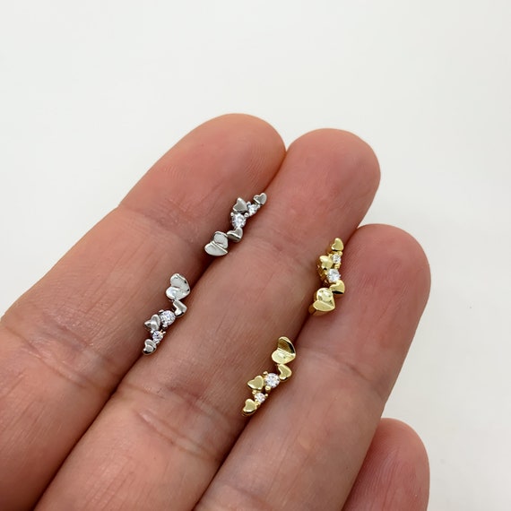 Heart 2024 climber earrings