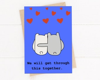 Uplifting Friendship Card, Sympathy Support, Encouragement Card, loss, I am here for you