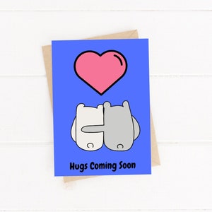 Hugs Coming Soon Karte, Freundschaft, Lieben, Einfach eine kleine Botschaft zu sagen, Große Umarmungen senden, Hugs, Hugs Karte, Free UK Lieferung