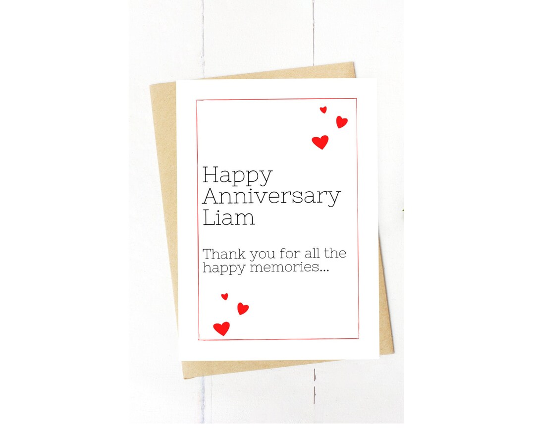 Personalised Anniversary Card, Anniversary Card for My Husband ...
