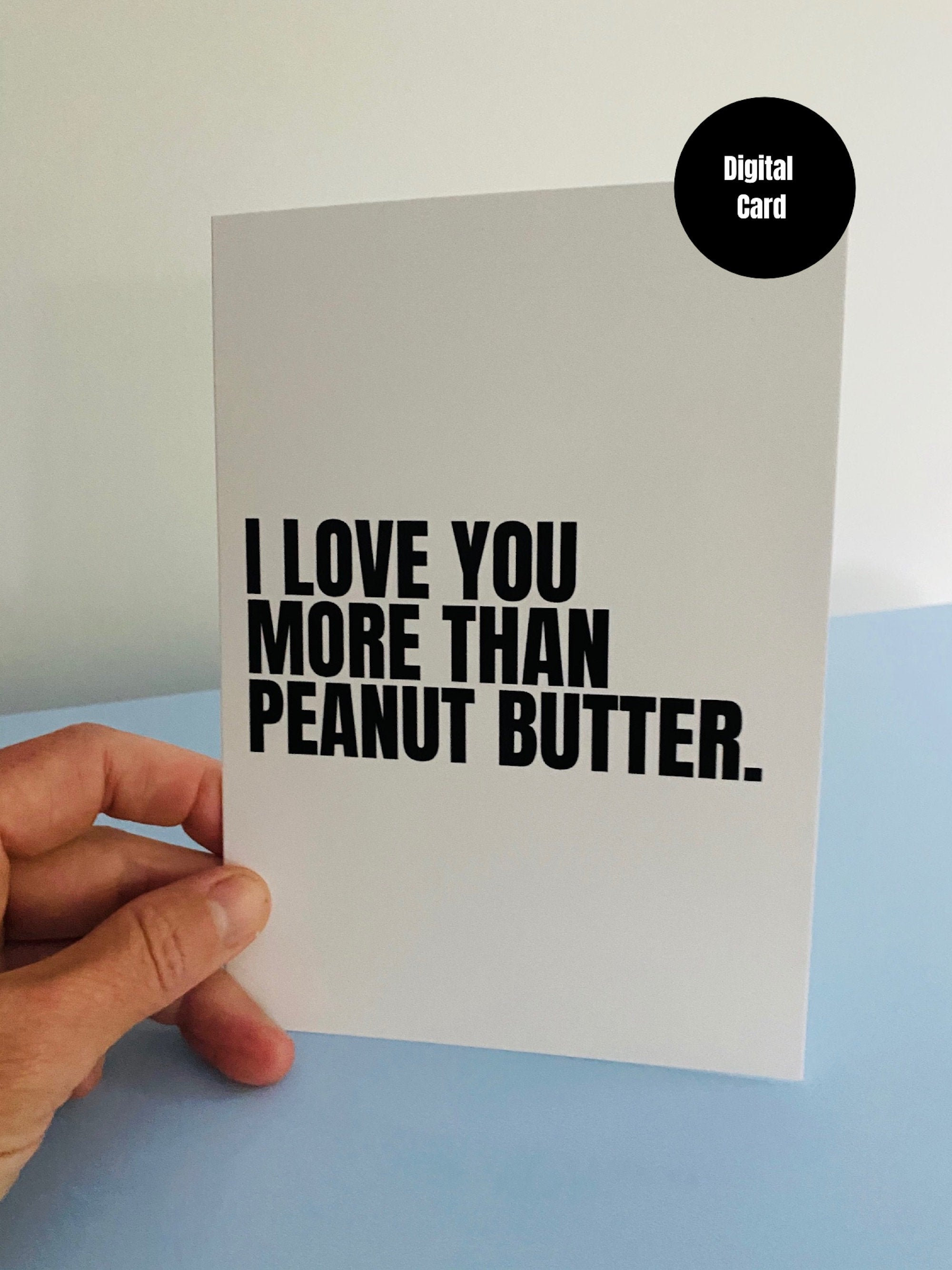 Peanut Butter Printable card Digital download Funny Etsy