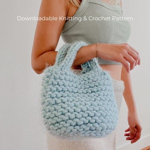 PDF Knitting / Crochet Pattern: Sooho's Chunky Knit Bag
