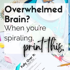ADHD Reset Planner Printable | Task Paralysis Help | Overwhelm Reset