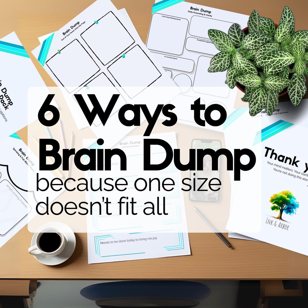 Brain Dump Worksheet | ADHD Mind Planner, Clear Thoughts (instant ...