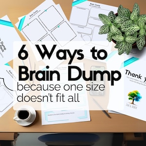 Brain Dump Worksheet | ADHD Mind Planner, Clear Thoughts (Instant Download)