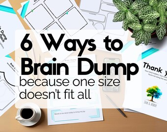 Brain Dump Worksheet | ADHD Mind Planner, Clear Thoughts (Instant Download)