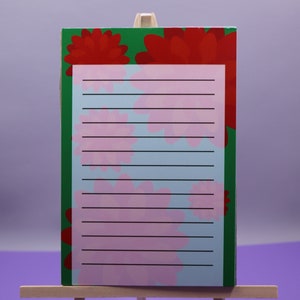 Red Flower Notepad