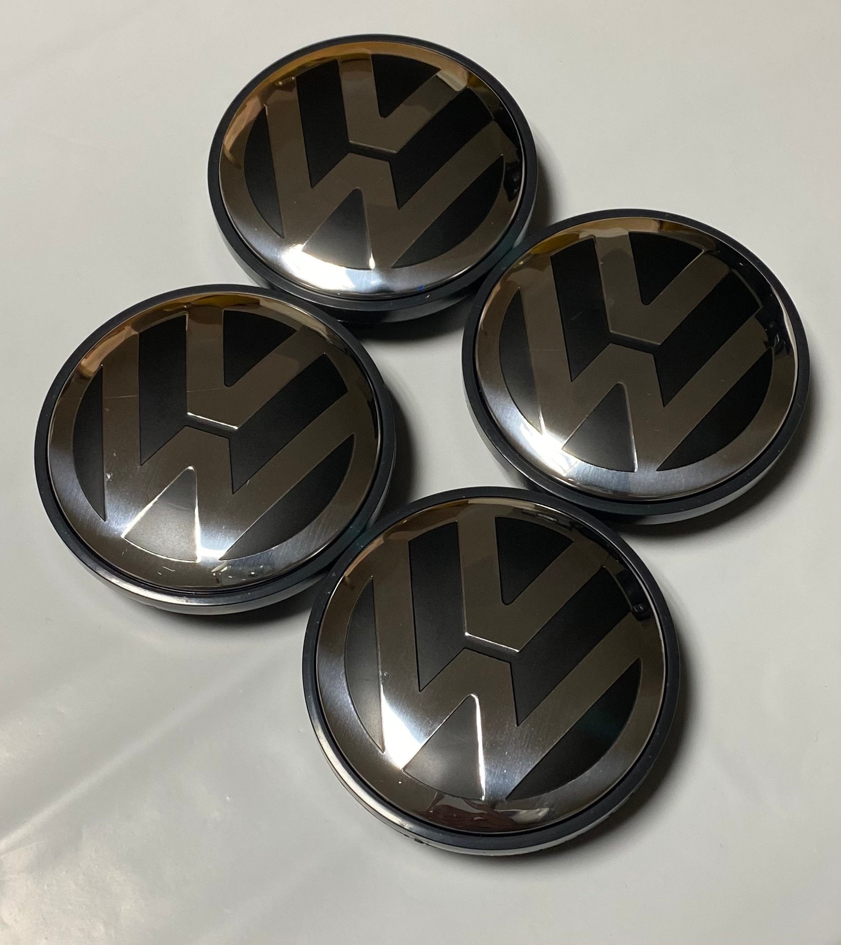 4pcs 70mm VW Volkswagen Wheel Centre Caps Black & Silver Etsy
