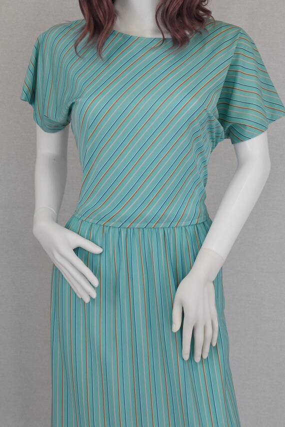 1980's Strait Lane Striped Dress - image 3