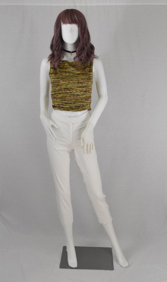 90's bebe white cigarette pant - image 1