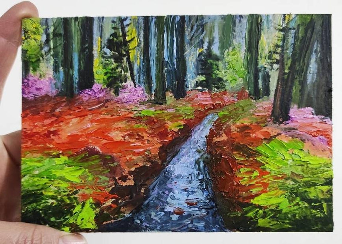 Wald Sequoia Nationalpark Ölgemälde Original Gemälde Wald | Etsy