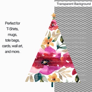 Watercolor Christmas Tree Clipart Holiday PNG Sublimation Digital ...
