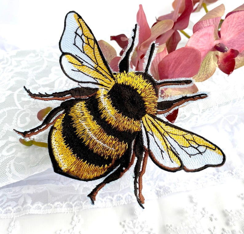 Embroidered patch
bee patch
back patch
custom embroidery
insect patch
cute patch
bumble bee
iron on patch
custom iron on patch
patches for jackets
trucker hat patches
embroidered patches
hat patches