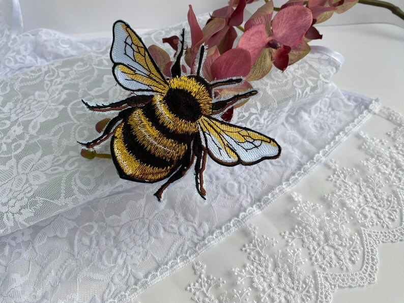 Embroidered patch
bee patch
back patch
custom embroidery
insect patch
cute patch
bumble bee
iron on patch
custom iron on patch
patches for jackets
trucker hat patches
embroidered patches
hat patches