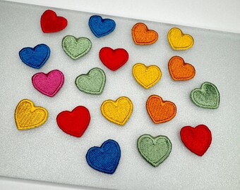 Parches de corazón bordados para mochilas, materiales para manualidades DIY