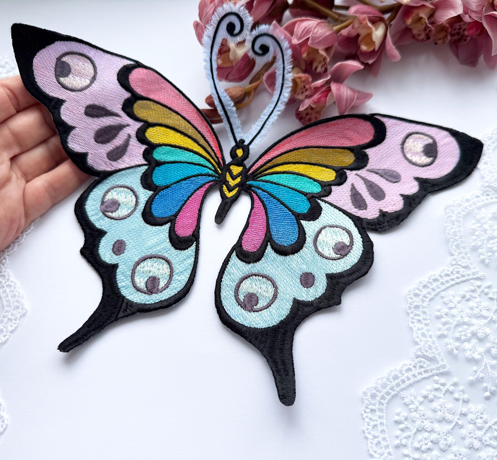 Embroidered Butterfly Patch - Etsy