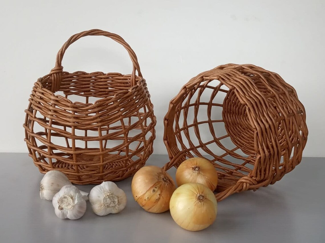 Hanging Vegetable Storage Baskets kitchen storage of Etsy