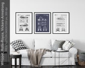 6 Printable POSTERS of Britain Rolls-Royce Armored Car, Whippet Medium Tank, Vickers-Armstrong Medium Tank posters, WW2 armored cars