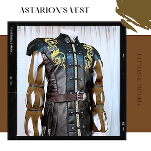 Astarion Vest with sleeves Fantasy Cosplay Digital Sewing Pattern & Tutorial