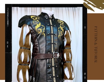 Astarion Vest with sleeves Fantasy Cosplay Digital Sewing Pattern & Tutorial