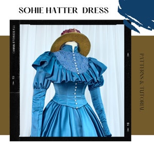 Sophie Blue Dress Romantic Fantasy Cosplay Sewing Digital Pattern & Tutorial