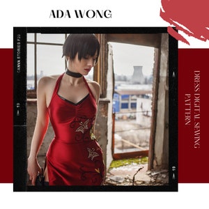 Evil Old Mansion Ada Spy Cosplay Costume Dress Pattern & Tutorial - Digital Product