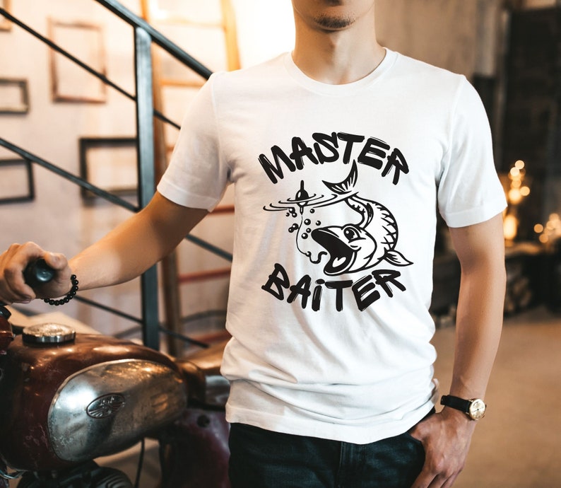 Master Baiter Png, Funny Fishing PNG, Fishing Gifts For Men, PNG file for sublimation design download image 3