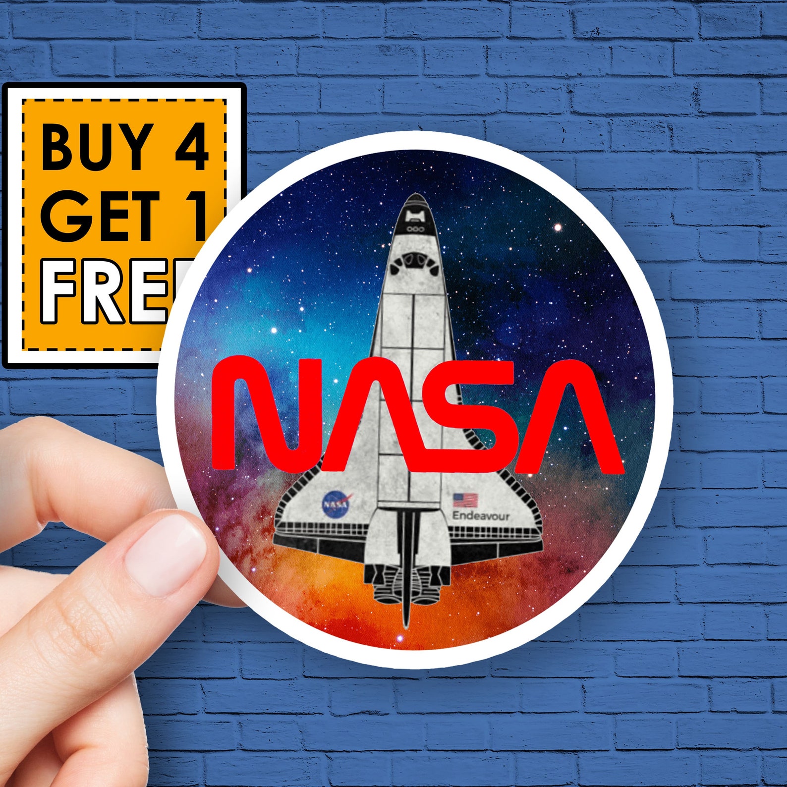 Nasa Sticker Space Sticker Rocket Galaxy Stickers Laptop Etsy