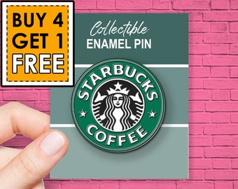 GSM Brands Ok But First Coffee Enamel Lapel Pin GSM Brands Ok But First Coffee Enamel Lapel Pin